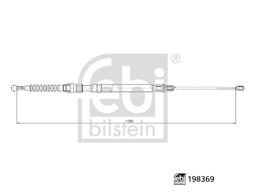 Câble de frein à main (Câble de frein à main) FEBI BILSTEIN 198369