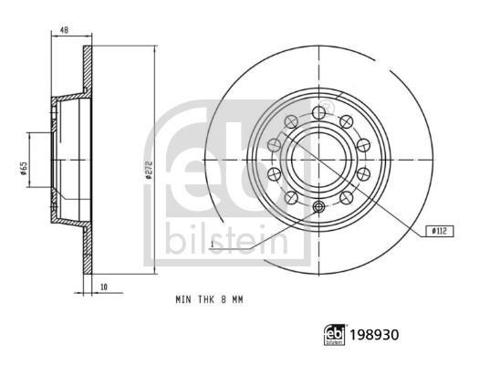 Disques de frein FEBI BILSTEIN ref. 198930