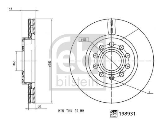 Disques de frein FEBI BILSTEIN ref. 198931