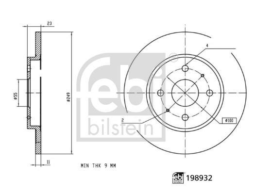 Disques de frein FEBI BILSTEIN ref. 198932