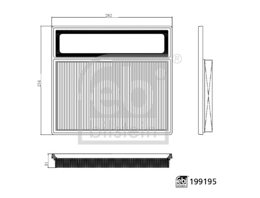 Filtro de ar FEBI BILSTEIN 199195