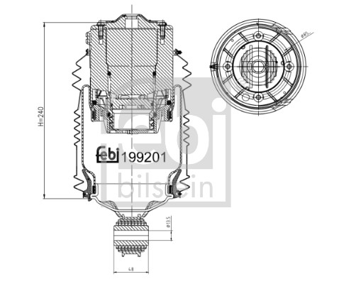 Fuelle, suspensión neumática FEBI BILSTEIN ref. 199201