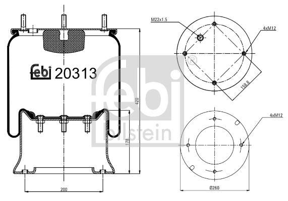 Febi bilstein 46303 Système de ventilation du carter Febi bilstein 46303 Système de ventilation du carter
