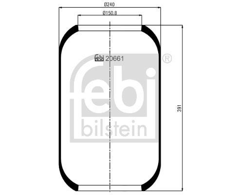 Soufflet à air, suspension pneumatique FEBI BILSTEIN 20661