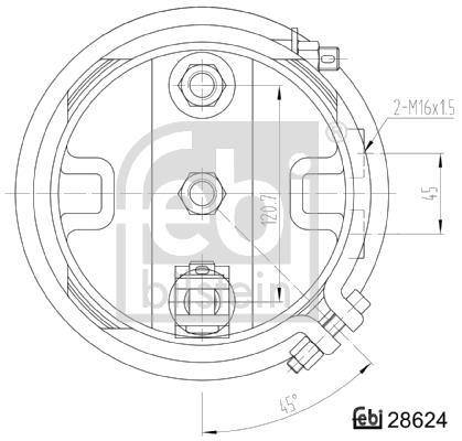Cylindre de frein à diaphragme FEBI BILSTEIN ref. 28624