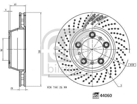Disques de frein FEBI BILSTEIN 44060