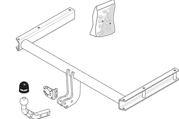 Attelage Voiture (Attelage remorque) BRINK ref. 492500