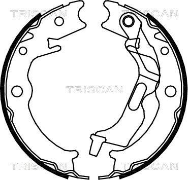 Jeu de mâchoires de frein à main (Mâchoire de frein à main) Triscan A/S ref. 8100 21001