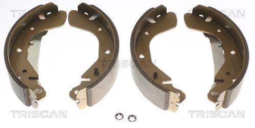 Jeu de 4 mâchoires de frein (Garniture de frein à tambour) Triscan A/S ref. 8100 24540