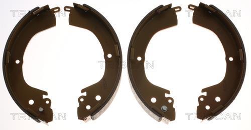 Jeu de 4 mâchoires de frein (Garniture de frein à tambour) Triscan A/S ref. 8100 42605