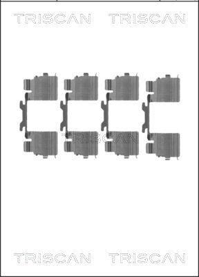 Kit d'accessoires pour plaquette de frein à disque Triscan A/S 8105 101648
