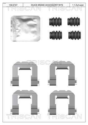 Kit acessórios de pastilhas de travão Triscan A/S ref. 8105 101680