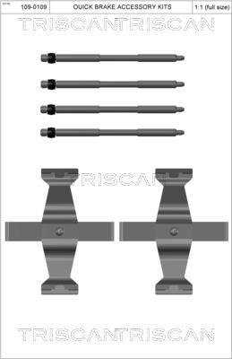 Kit acessórios de pastilhas de travão Triscan A/S ref. 8105 111639