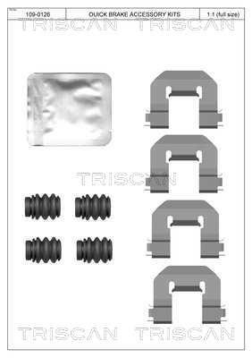 Kit acessórios de pastilhas de travão Triscan A/S ref. 8105 111640