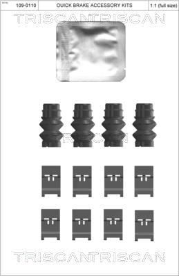 Kit acessórios de pastilhas de travão Triscan A/S ref. 8105 231626