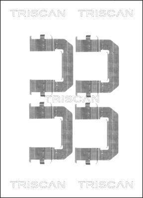 Kit acessórios de pastilhas de travão Triscan A/S 8105 241609