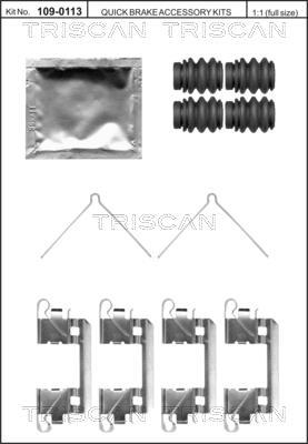 Kit acessórios de pastilhas de travão Triscan A/S ref. 8105 401622