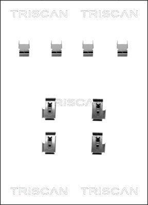 Kit acessórios de pastilhas de travão Triscan A/S ref. 8105 421586