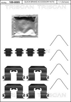 Kit acessórios de pastilhas de travão Triscan A/S ref. 8105 431652