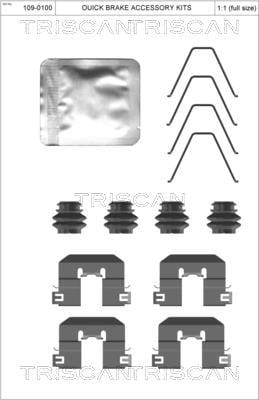 Kit acessórios de pastilhas de travão Triscan A/S ref. 8105 431654