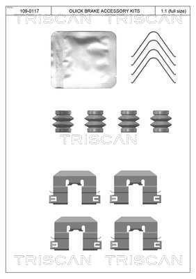 Kit acessórios de pastilhas de travão Triscan A/S ref. 8105 431660