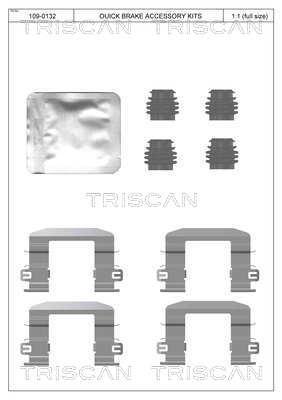 Kit d'accessoires pour plaquette de frein à disque Triscan A/S ref. 8105 431664