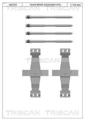 Kit acessórios de pastilhas de travão Triscan A/S ref. 8105 801602