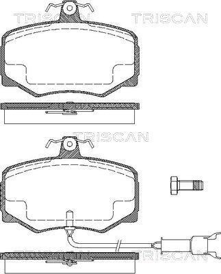 Jeu de 4 plaquettes de frein Triscan A/S ref. 8110 10015