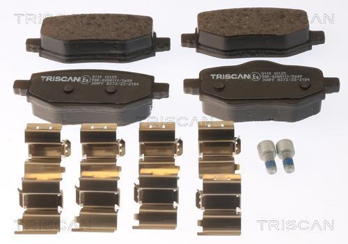 Jeu de 4 plaquettes de frein Triscan A/S 8110 10125