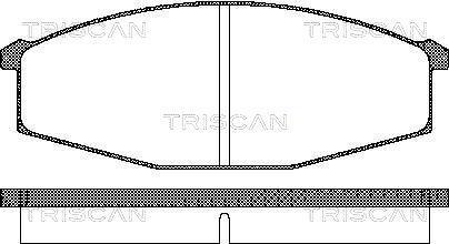 Jeu de 4 plaquettes de frein Triscan A/S ref. 8110 14127