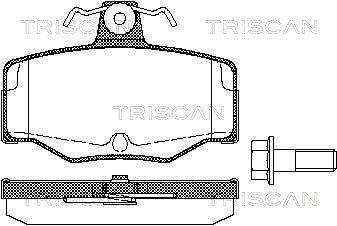 Jeu de 4 plaquettes de frein Triscan A/S ref. 8110 14938