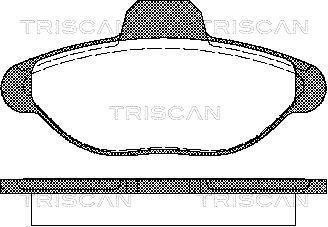 Jeu de 4 plaquettes de frein Triscan A/S ref. 8110 15001