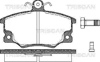 Jeu de 4 plaquettes de frein Triscan A/S ref. 8110 15508