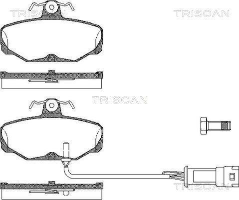 Jeu de 4 plaquettes de frein Triscan A/S ref. 8110 16827