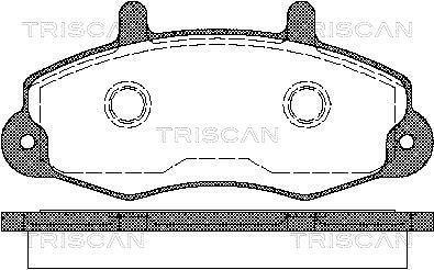 Jeu de 4 plaquettes de frein Triscan A/S ref. 8110 16969
