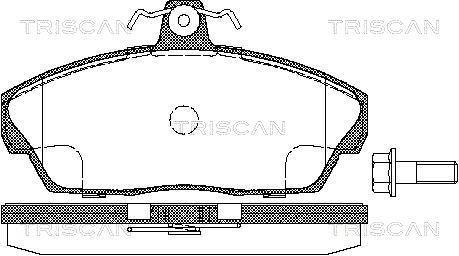 Jeu de 4 plaquettes de frein Triscan A/S ref. 8110 17012