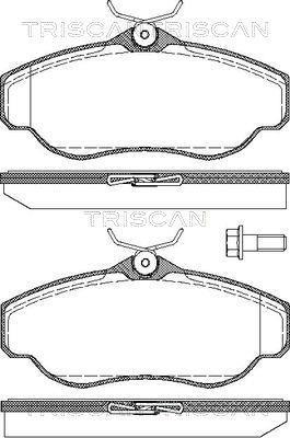 Jeu de 4 plaquettes de frein Triscan A/S ref. 8110 17014