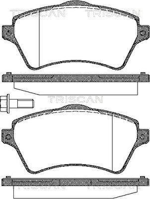 Jeu de 4 plaquettes de frein Triscan A/S ref. 8110 17016