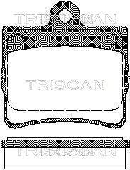 Jeu de 4 plaquettes de frein Triscan A/S ref. 8110 23016