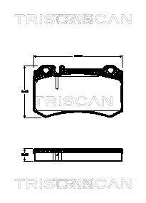 Jogo de 4 pastilhas de travão Triscan A/S ref. 8110 23039