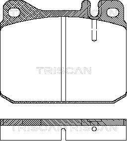 Jeu de 4 plaquettes de frein Triscan A/S ref. 8110 23222