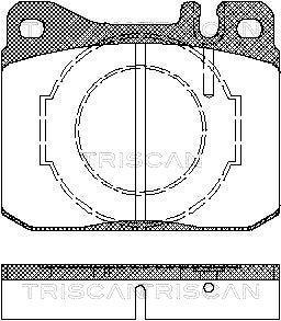 Jeu de 4 plaquettes de frein Triscan A/S ref. 8110 23238