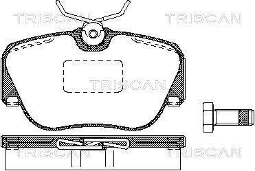 Jogo de 4 pastilhas de travão Triscan A/S ref. 8110 23936