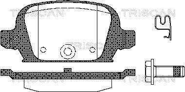 Jeu de 4 plaquettes de frein Triscan A/S ref. 8110 24021