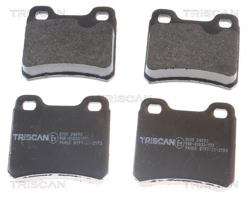 Jeu de 4 plaquettes de frein Triscan A/S ref. 8110 24892
