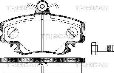 Jogo de 4 pastilhas de travão Triscan A/S ref. 8110 25010