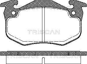 Jeu de 4 plaquettes de frein Triscan A/S ref. 8110 25177