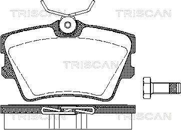 Jogo de 4 pastilhas de travão Triscan A/S ref. 8110 29014