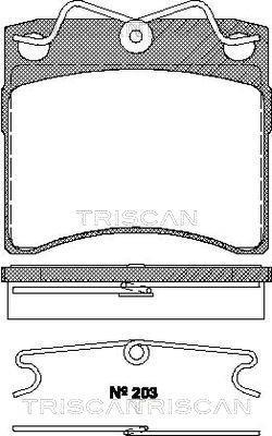 Jeu de 4 plaquettes de frein Triscan A/S ref. 8110 29153