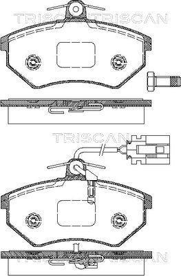 Jeu de 4 plaquettes de frein Triscan A/S ref. 8110 29976